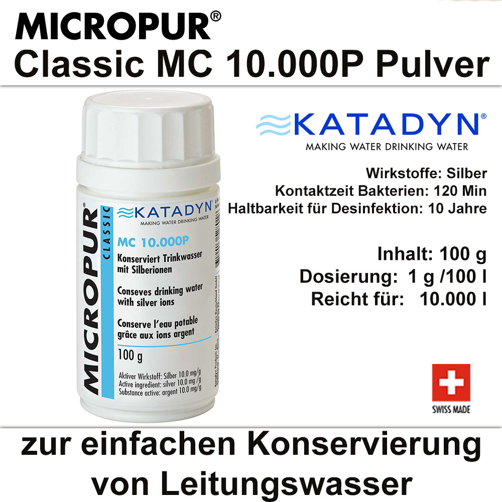 Katadyn Micropur Classic MC 10.000P Wasseraufbereitung Konservierung Outdoor 