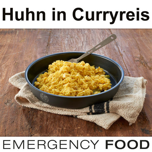 EMERGENCY FOOD Huhn in Curryreis - MHD 15 Jahre