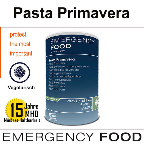 EMERGENCY FOOD Pasta Primavera - MHD 15 Jahre