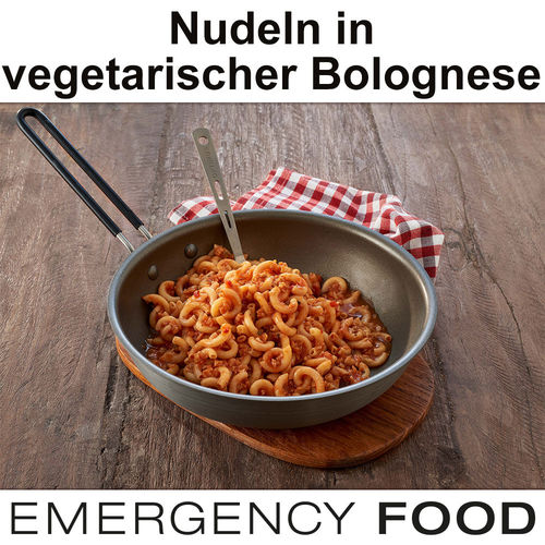 EMERGENCY FOOD Nudeln in vegetarischer Bolognese - MHD 15 Jahre