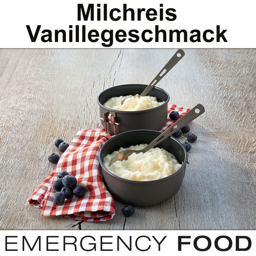 EMERGENCY FOOD Milchreis Vanille - MHD 15 Jahre