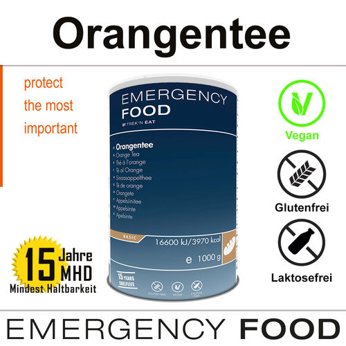 EMERGENCY FOOD Orangentee- MHD 15 Jahre